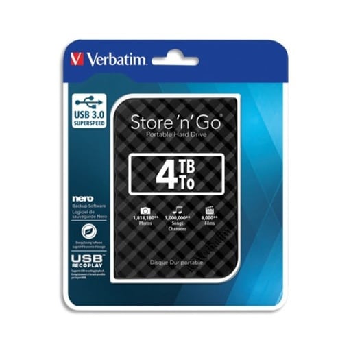 Disque dur externe Verbatim – Noir (053223-833)