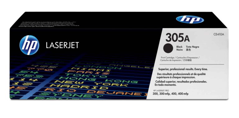HP 305A Noir  – Toner HP LaserJet d’origine (CE410A)