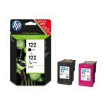 HP 122 pack de 2 cartouches d’encre noir/trois couleurs authentiques – Image 2