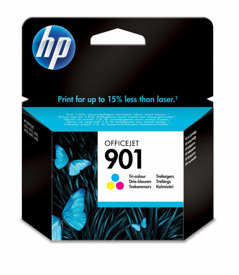 HP 901 trois couleurs – Cartouche d’encre HP d’origine (CC656AE)