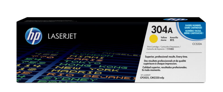 HP 304A Jaune – Toner HP LaserJet d’origine (CC532A)