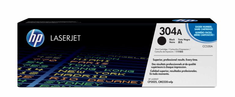 HP 304A Noir – Toner HP LaserJet d’origine (CC530A)
