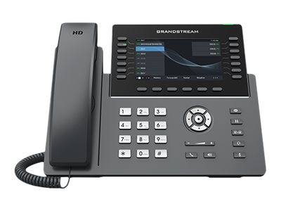 GRANDSTREAM - Professional P Phone, 16 SIP accounts, 14 lines, 2x GbE PoE, Wi-Fi, 1280x720 (5.0) color LCD, 56 virtual BLF keys, GBX20 support,12V/1A PSU