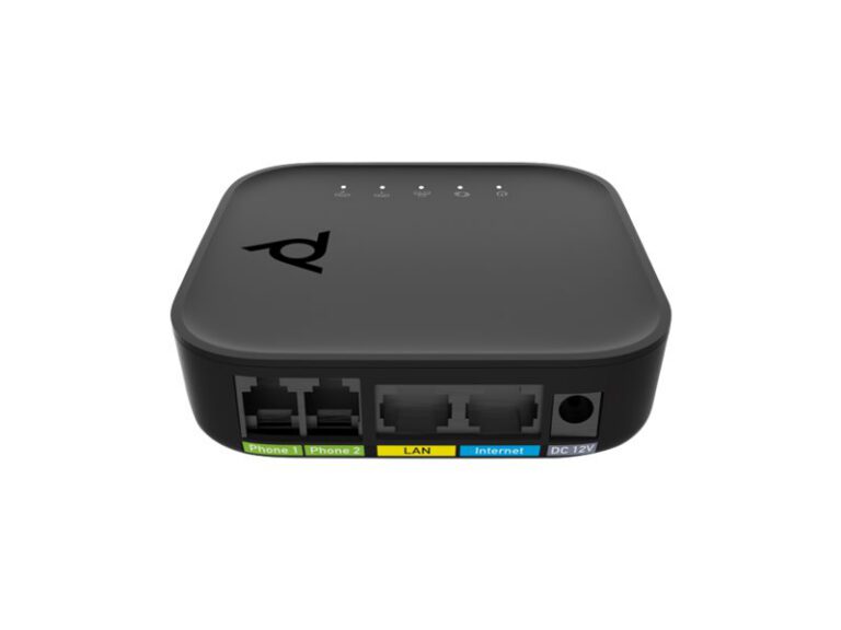 HP - Poly ATA 402 2FXS Voice Port VoIP Adapter with Open SIP and Power Supply