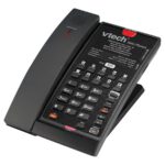 ALCATEL LUCENT ENTERPRISE - Vtech Téléphone SIP sans fil contemporain noir mat S2411 (Bed/DeskPhone) - 1 ligne 5 touches de numérotation abrégée