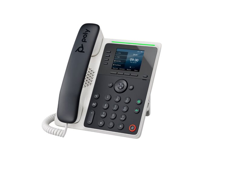 HP - Poly Edge E220 IP Phone and PoE-enabled