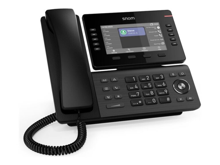 SNOM - Snom D815WB, 5-inch true colour, backlit display, USB port, integrated Wi-Fi and Bluetooth, 10 BLF