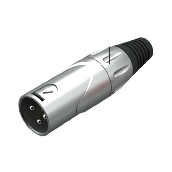 Connecteur XLR male Argent / métal 5 Pcs