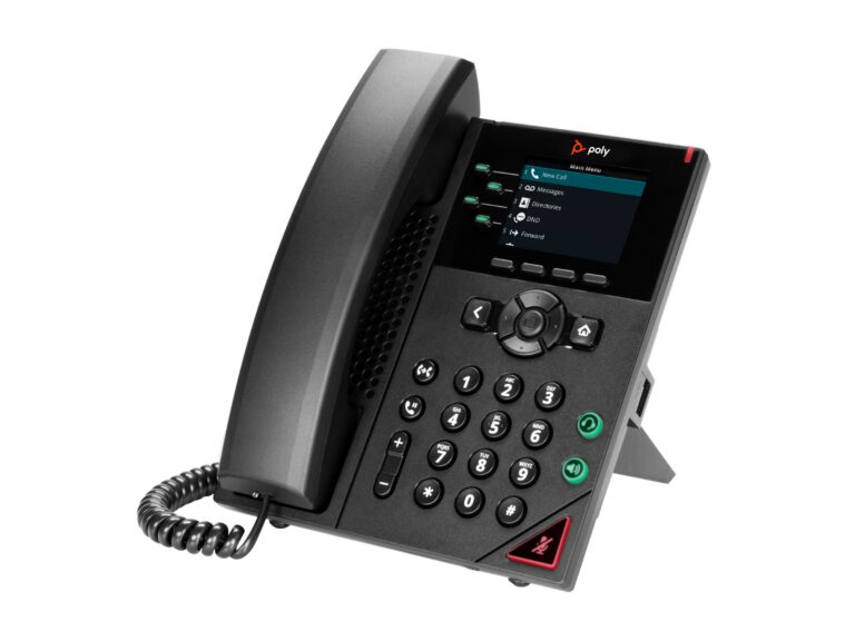 HP - Poly VVX 250 4-Line IP Phone and PoE-enabled