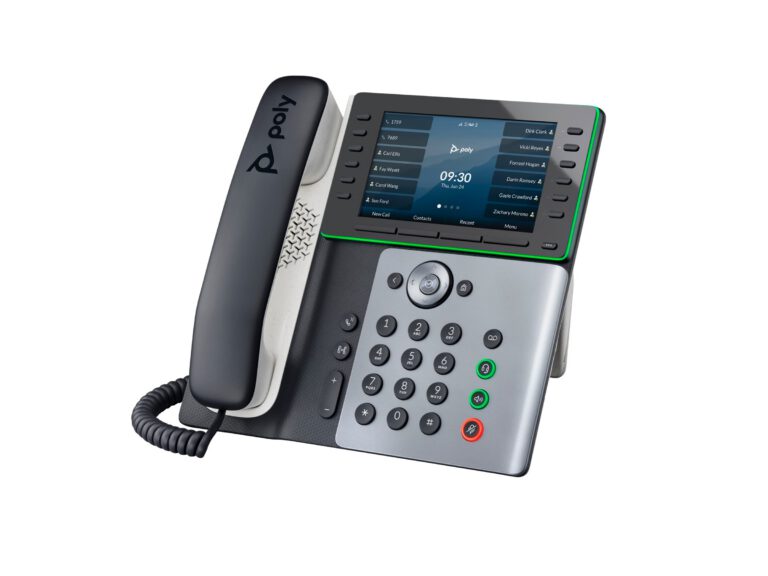 HP - Poly Edge E550 IP Phone and PoE-enabled