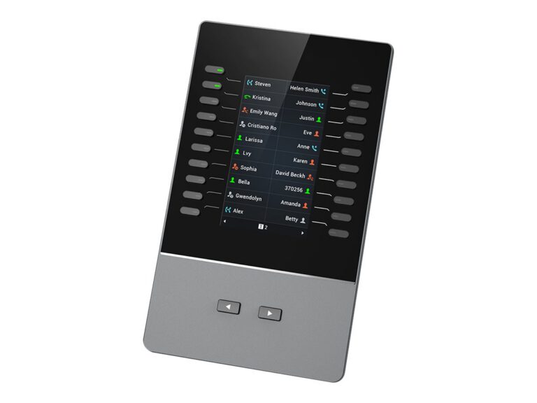 GRANDSTREAM - Extension module for GRP2615, GRP2624, GRP2650, GRP2670, GXV3350 and GXV3450. 480x272 color LCD, 20 dual-color buttons, 2 pages, Daisy-chain up to 4 modules