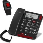 ALCATEL BUSINESS PHONES - Amplicomms BigTel 50 alarm plus Analog Corded Senior with SOS bracelet