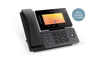 SNOM - 5 + 1 offert D892M Desk Telephone, Bluetooth, Wi-Fi