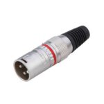 Connecteur XLR male chrome 5 Pcs