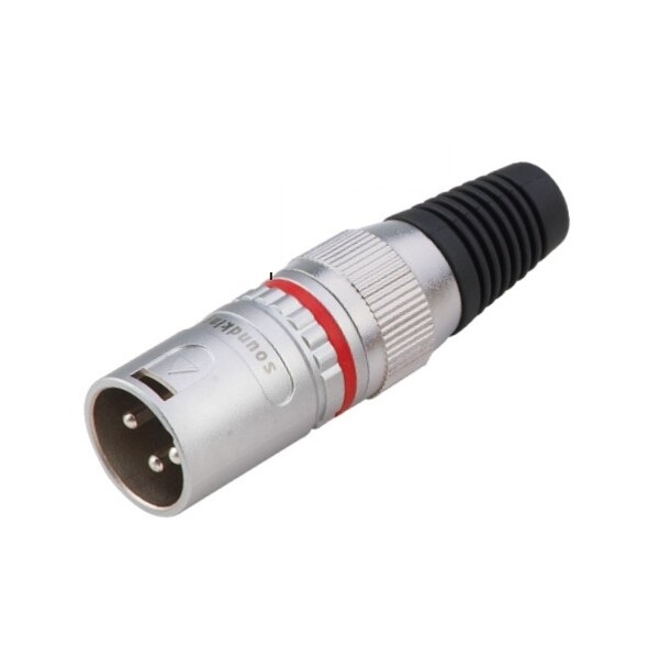 Connecteur XLR male chrome 5 Pcs