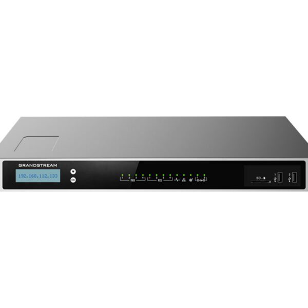 GRANDSTREAM - IP PBX appliance, 4 RJ11 FXS, 4 RJ11 FXO, 2x GbE PoE LAN/WAN, 1 Hot Standby port, 2000 SIP users, 200 concurrent calls, UCM RC, VideoServer, 12V/2A PSU