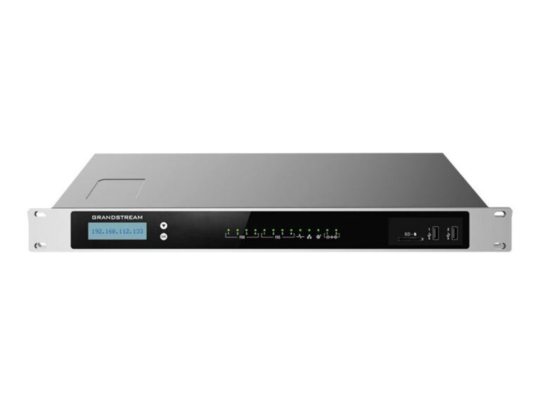 GRANDSTREAM - IP PBX appliance, 4 RJ11 FXS, 4 RJ11 FXO, 2x GbE PoE LAN/WAN, 1 Hot Standby port, 2000 SIP users, 200 concurrent calls, UCM RC, VideoServer, 12V/2A PSU
