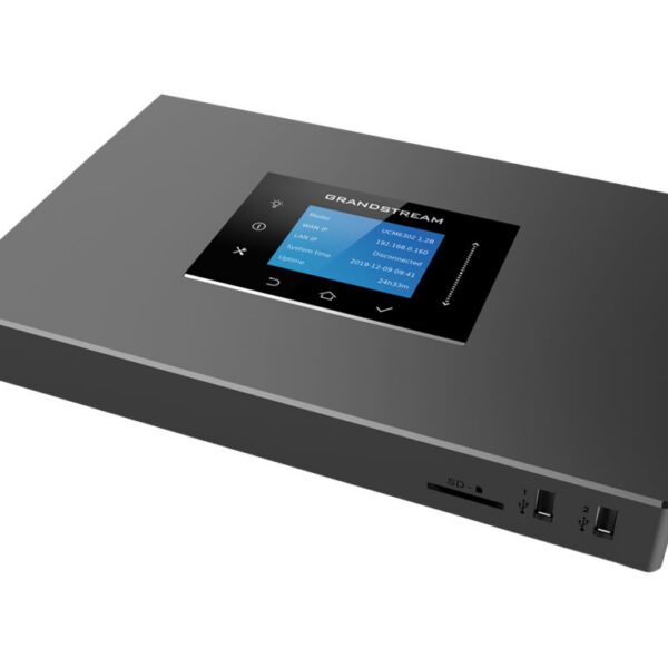 GRANDSTREAM - IP PBX appliance, 2 RJ11 FXS, 2 RJ11 FXO, 2x GbE PoE LAN/WAN, 1 Hot Standby port, 1000 SIP users, 100 concurrent calls, UCM RC, VideoServer, 12V/1.5A PSU