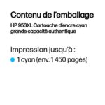 Cartouche d’encre HP 953XL – Cyan (F6U16AE) – Image 5