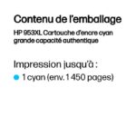 Cartouche d’encre HP 953XL – Cyan (F6U16AE) – Image 6