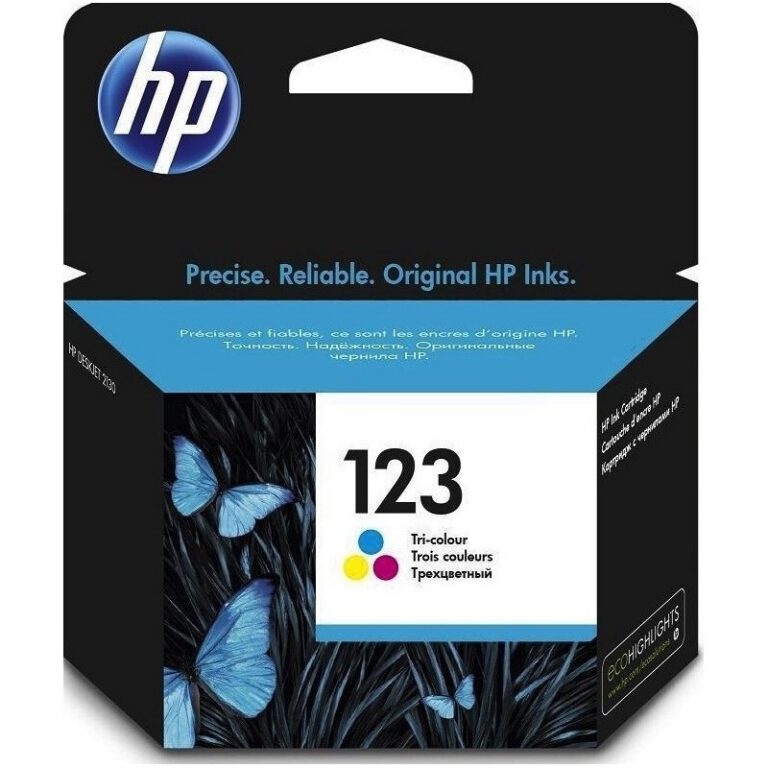 HP 123 trois couleurs – Cartouche d’encre HP d’origine (F6V16AE)