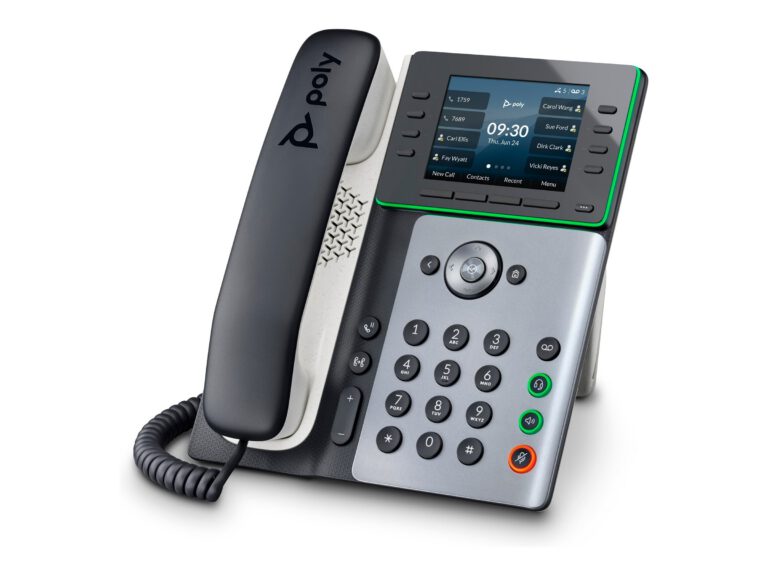 HP - Poly Edge E300 IP Phone and PoE-enabled