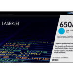 HP 650A toner LaserJet cyan authentique
