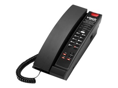 ALCATEL LUCENT ENTERPRISE - Vtech Téléphone filaire analogique contemporain noir mat A2211 (Petite) - 1 ligne 5 touches de numérotation abrégée – Alcatel-Lucent Enterprise