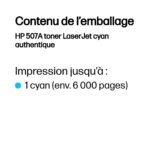 HP 507A Cyan – Toner HP LaserJet d’origine (CE401A) – Image 5