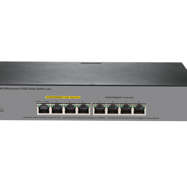SWITCH HPE OFFICECONNECT 1920S 8G PPoE+ 65 W Smart Managed (JL383A)