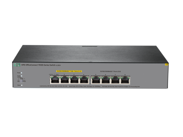 SWITCH HPE OFFICECONNECT 1920S 8G PPoE+ 65 W Smart Managed (JL383A)
