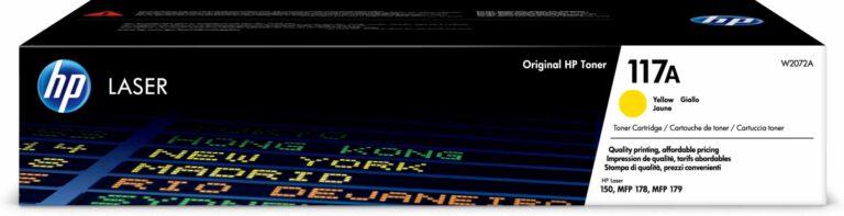 Cartouche de toner HP 117A Laser authentique – Jaune (W2072A)