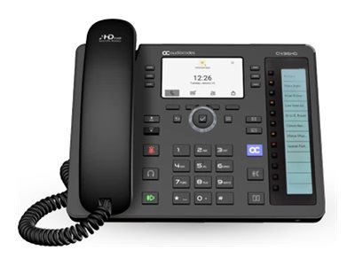 AUDIOCODES - Teams C436HD IP-Phone PoE GbE black with integrated Dual Band Wi-Fi