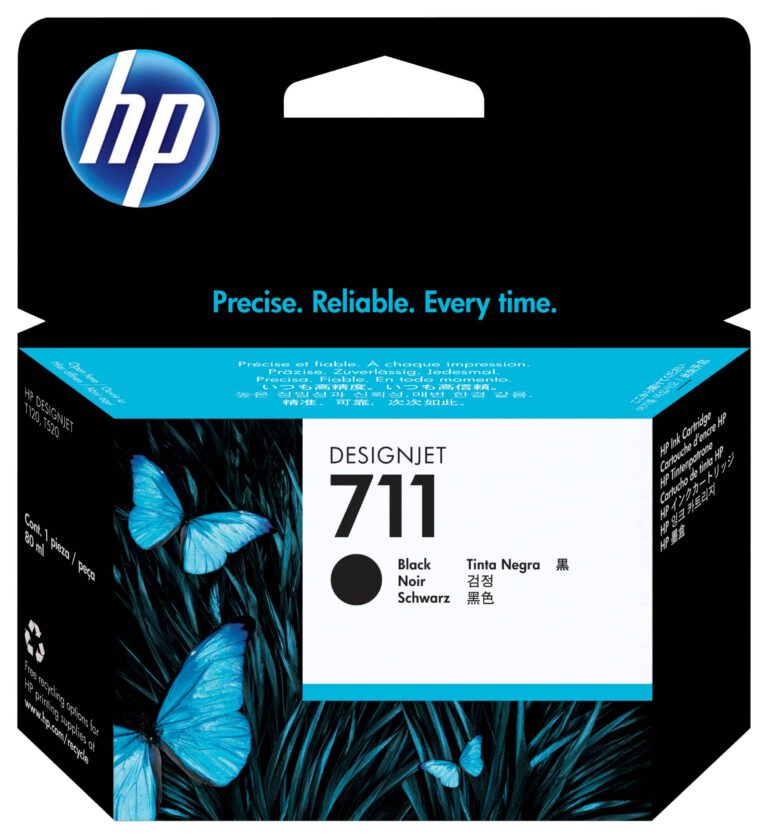 HP 711 Noir – Cartouche d’encre HP d’origine (CZ133A)