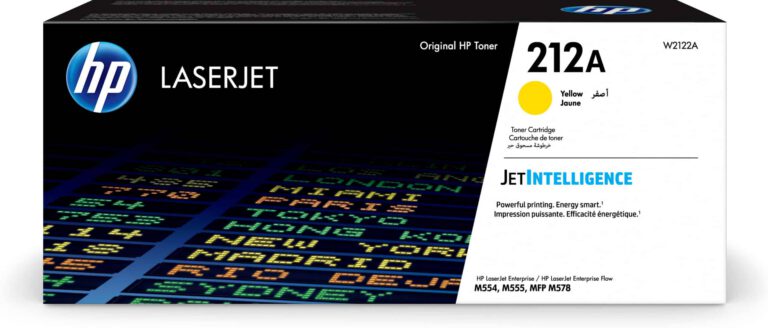 HP 212A Jaune – Toner HP LaserJet d’origine (W2122A)