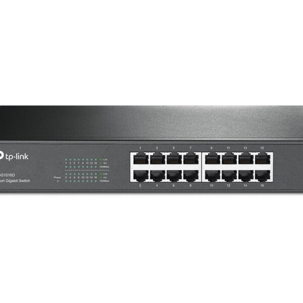 SWITCH TP-LINK GIGABIT 16-PORTS RACKABLE (TL-SG1016D)