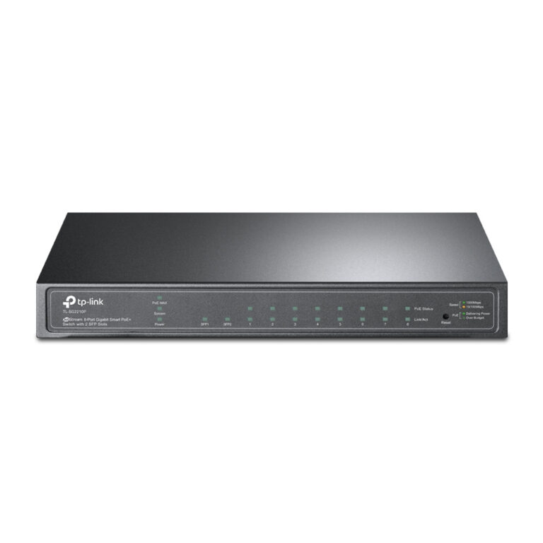 SWITCH TP-LINK JETSTREAM 8 PORTS GIGABIT SMART PoE+ AVEC 2 PORTS SFP (TL-SG2210P)