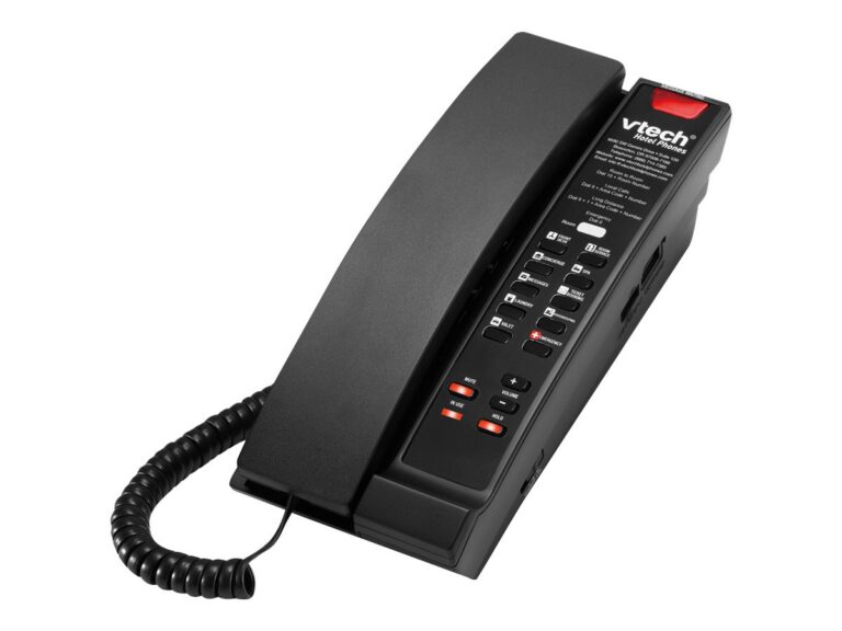 ALCATEL LUCENT ENTERPRISE - VtechTéléphone SIP filaire contemporain noir mat S2211 (Petite) - 1 ligne 10 touches de numérotation abrégée – Alcatel-Lucent Enterprise