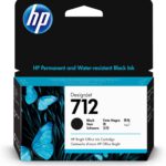 HP 712 Noir – Cartouche d’encre HP d’origine (3ED70A)