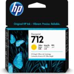 HP 712 Jaune – Cartouche d’encre HP d’origine (3ED69A)