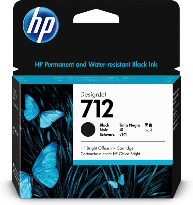 HP 712 Noir – Cartouche d’encre grande capacité HP d’origine (3ED71A)