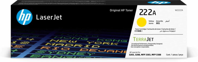 HP 222A Jaune – Toner HP LaserJet d’origine (W2222A)