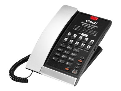 ALCATEL LUCENT ENTERPRISE - Vtech Téléphone filaire analogique contemporain noir argent A2210 (Bed/DeskPhone) - 1 ligne 5 touches de numérotation abrégée – Alcatel-Lucent Enterprise