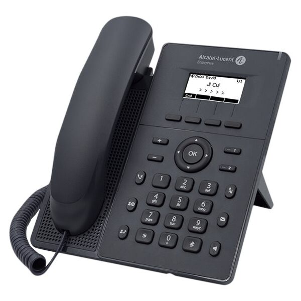 ALCATEL LUCENT ENTERPRISE - DeskPhone H2P - Téléphone SIP entrée de gamme, audio de haute qualité, LCD 2, 3 pouces, rétro-éclairage, 2 comptes SIP, 2 ports Fast Ethernet, connecteur d`alimentation ext – Alcatel-Lucent Enterprise