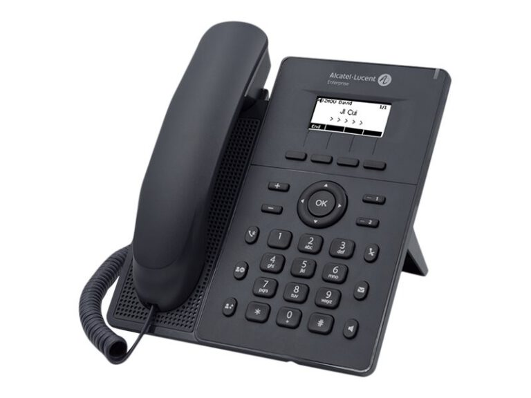 ALCATEL LUCENT ENTERPRISE - DeskPhone H2P - Téléphone SIP entrée de gamme, audio de haute qualité, LCD 2, 3 pouces, rétro-éclairage, 2 comptes SIP, 2 ports Fast Ethernet, connecteur d`alimentation ext – Alcatel-Lucent Enterprise