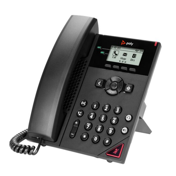 HP - Poly VVX 150 2-Line IP Phone and PoE-enabled