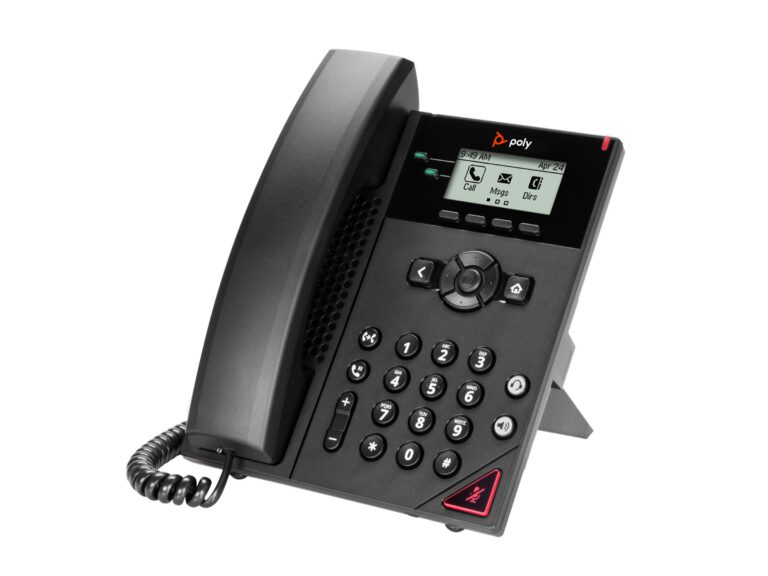 HP - Poly VVX 150 2-Line IP Phone and PoE-enabled