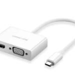 Adaptateur Ugreen convertisseur vidéo USB Type C – HDMI / VGA blanc (30843)
