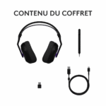 LOGITECH Casque Gaming Sans Fil G522 LIGHTSPEED – Noir (981-001544) – Image 15