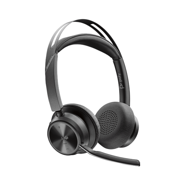 Micro-casque Poly Voyager Focus 2 USB-C-C certifié Microsoft Teams + adaptateur USB-C/A +base de chargement (9T9J6AA)